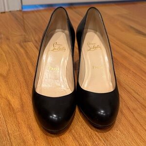 Christian Louboutin Black Leather Heels